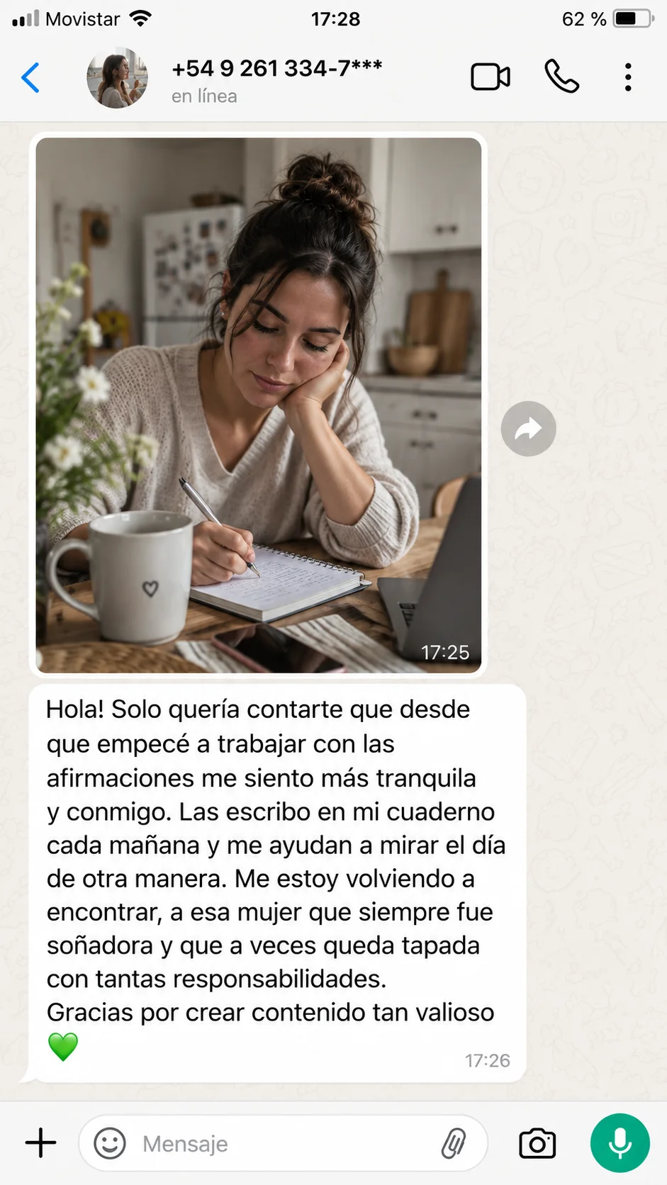 Testimonio recibido por WhatsApp sobre las afirmaciones del diario