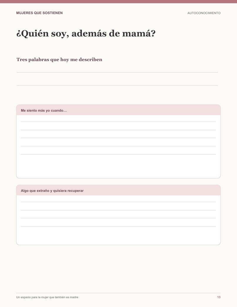 Página interior sobre la identidad personal